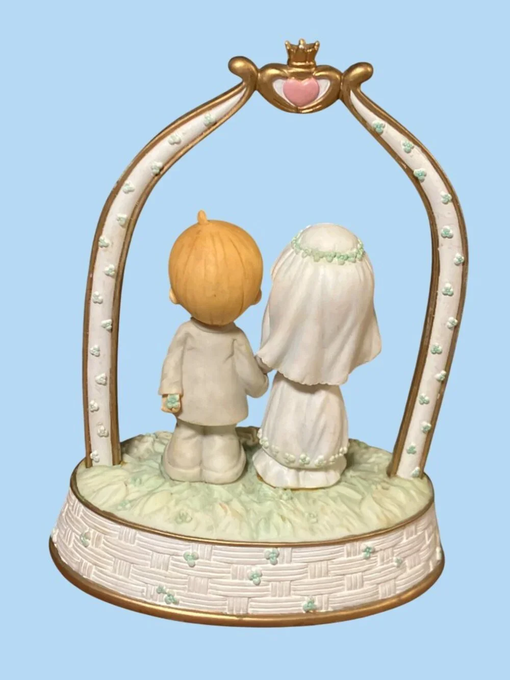 Precious Moments 2003 Wedding Figurine Bride and Groom Under Arch